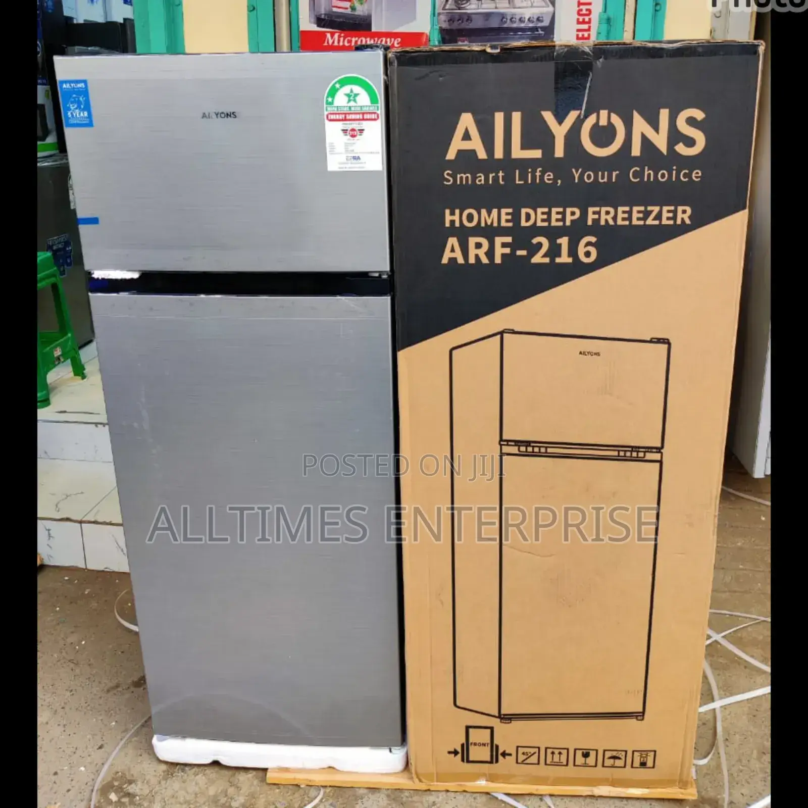 Ailyons Double Door Fridge 216litres