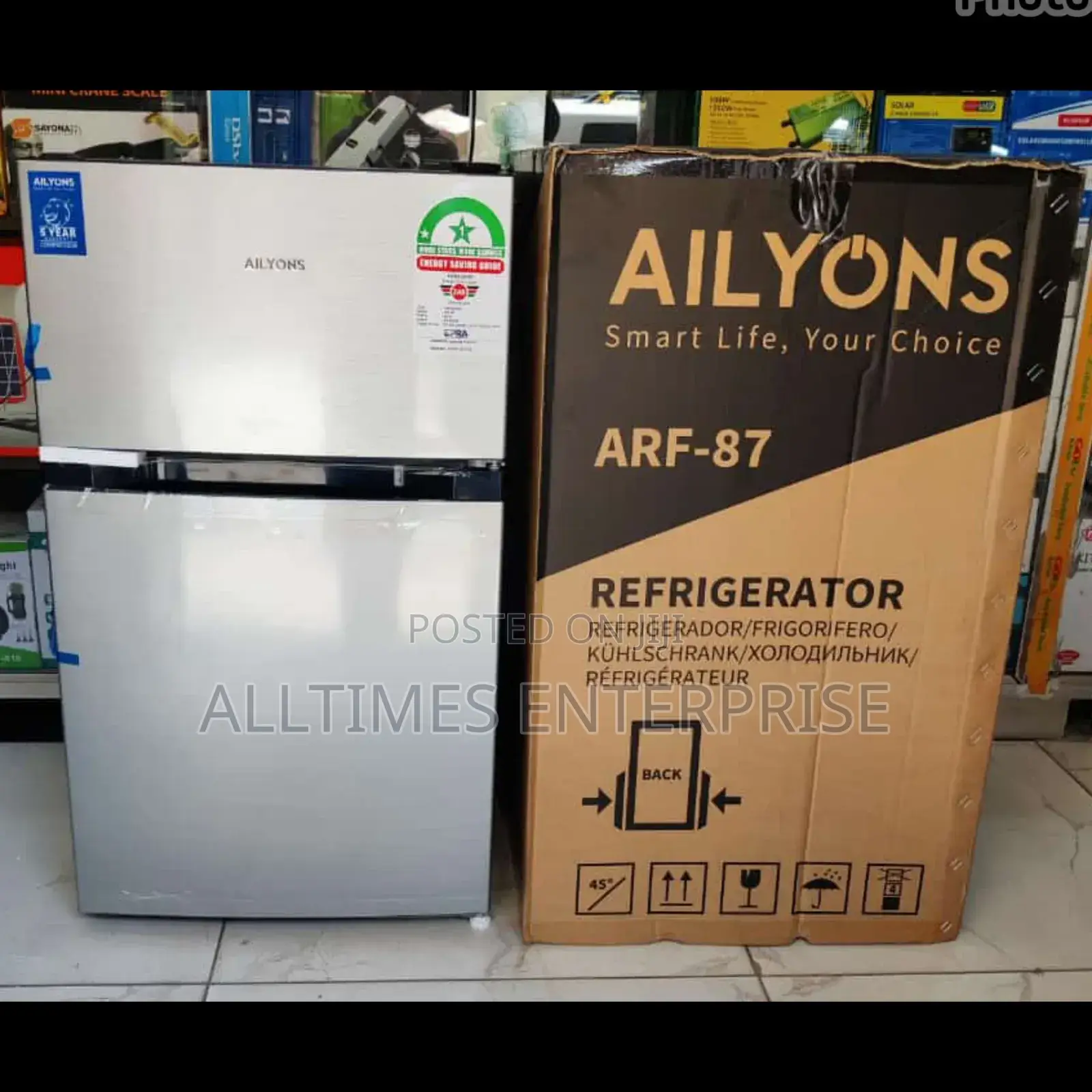 Ailyons Double Door Fridge 87litres
