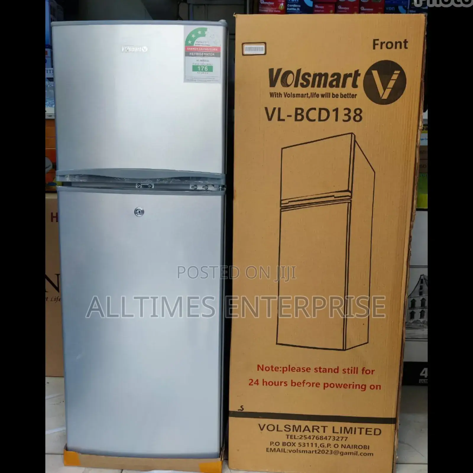 Volsmart 138litres Double Door Fridge