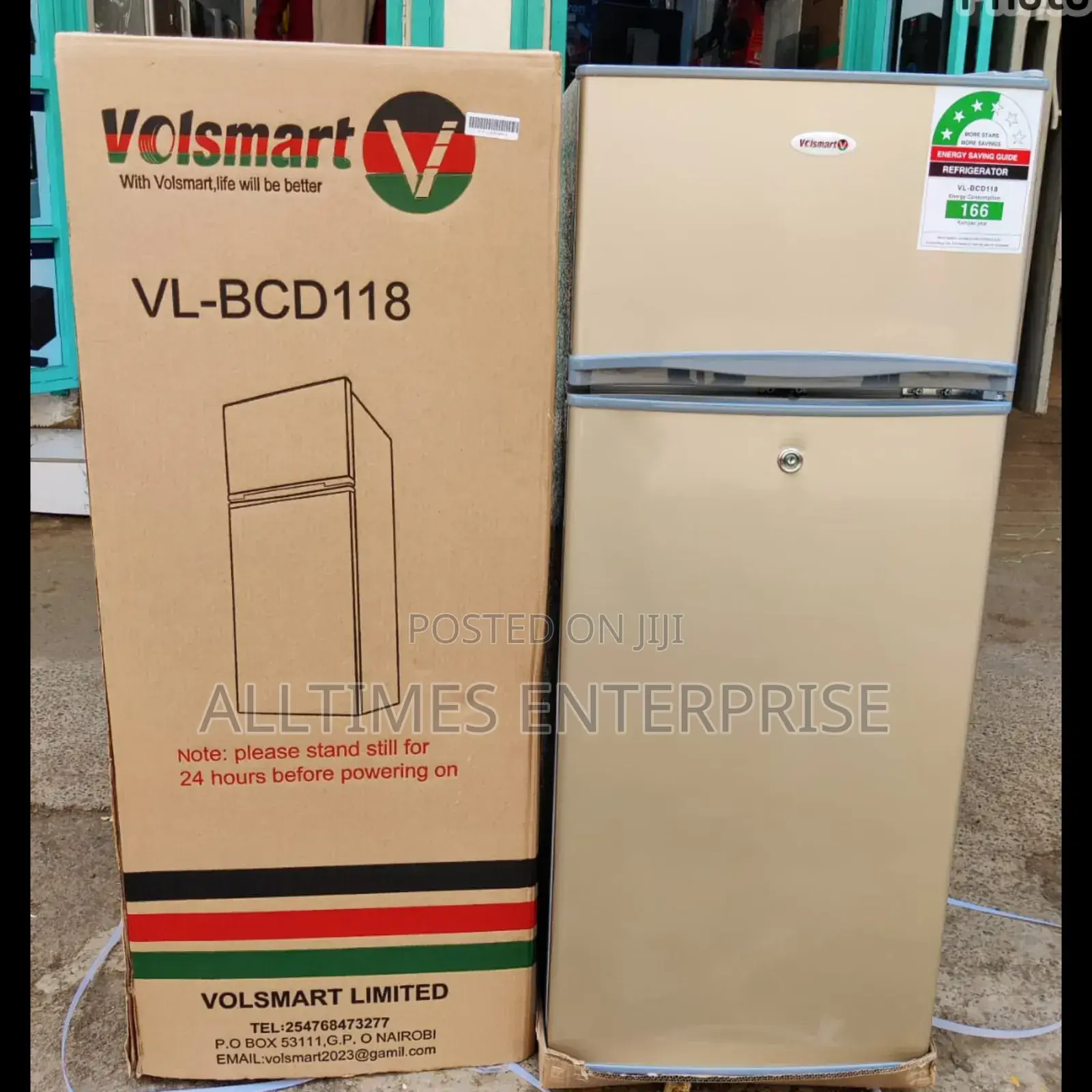 Volsmart Double Door Fridge 118litres