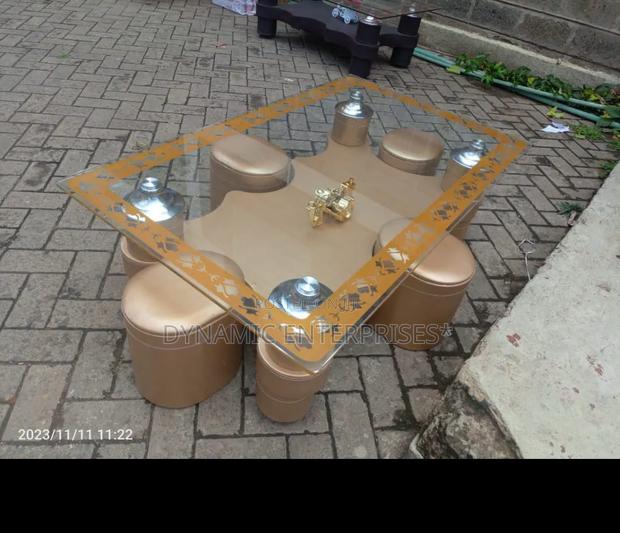 Modern Puff Coffee Table Set - thumbnail 3