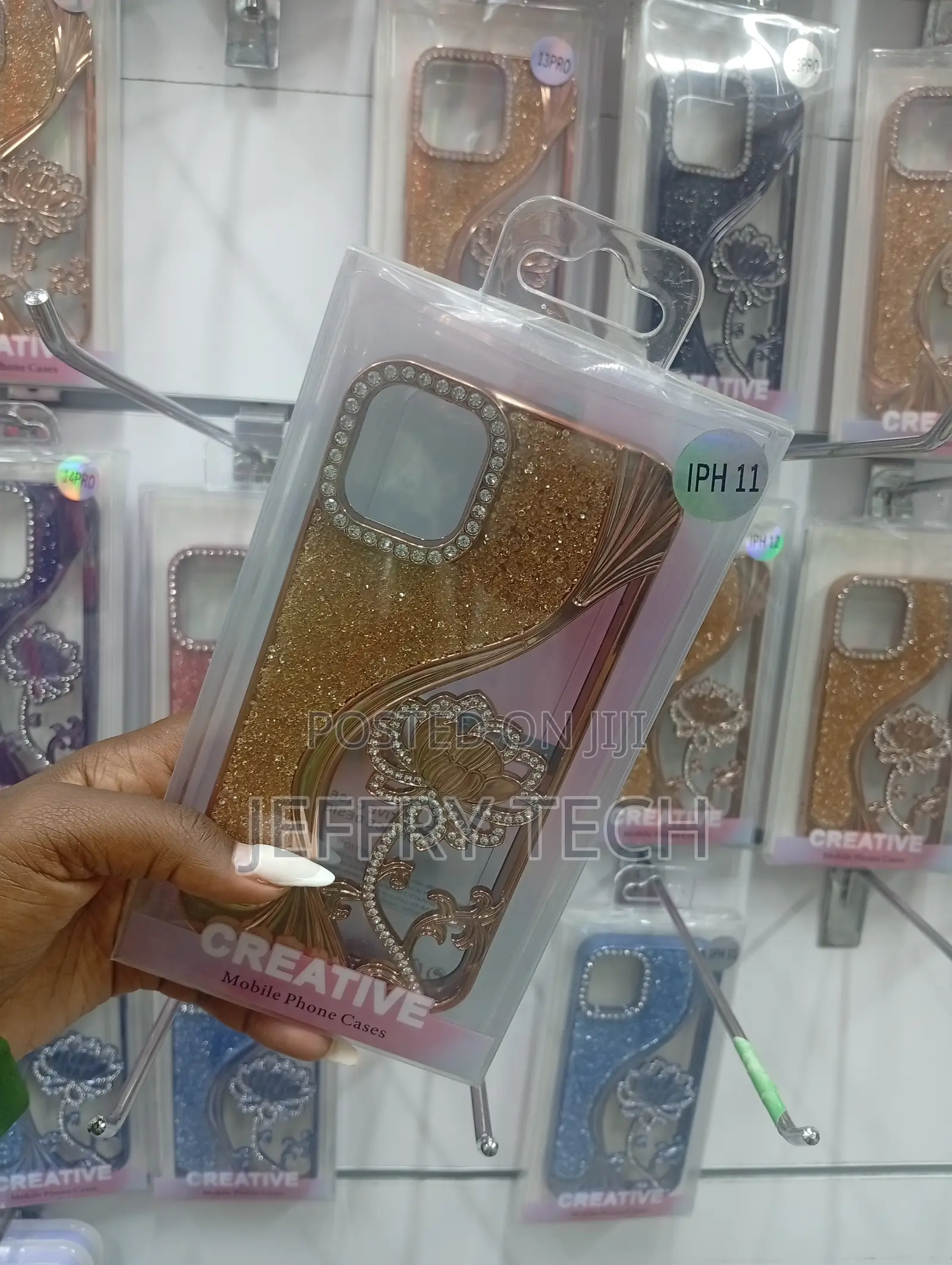 iPhone 11 and iPhone 14 Floral or Lotus-Inspired Pattern Case