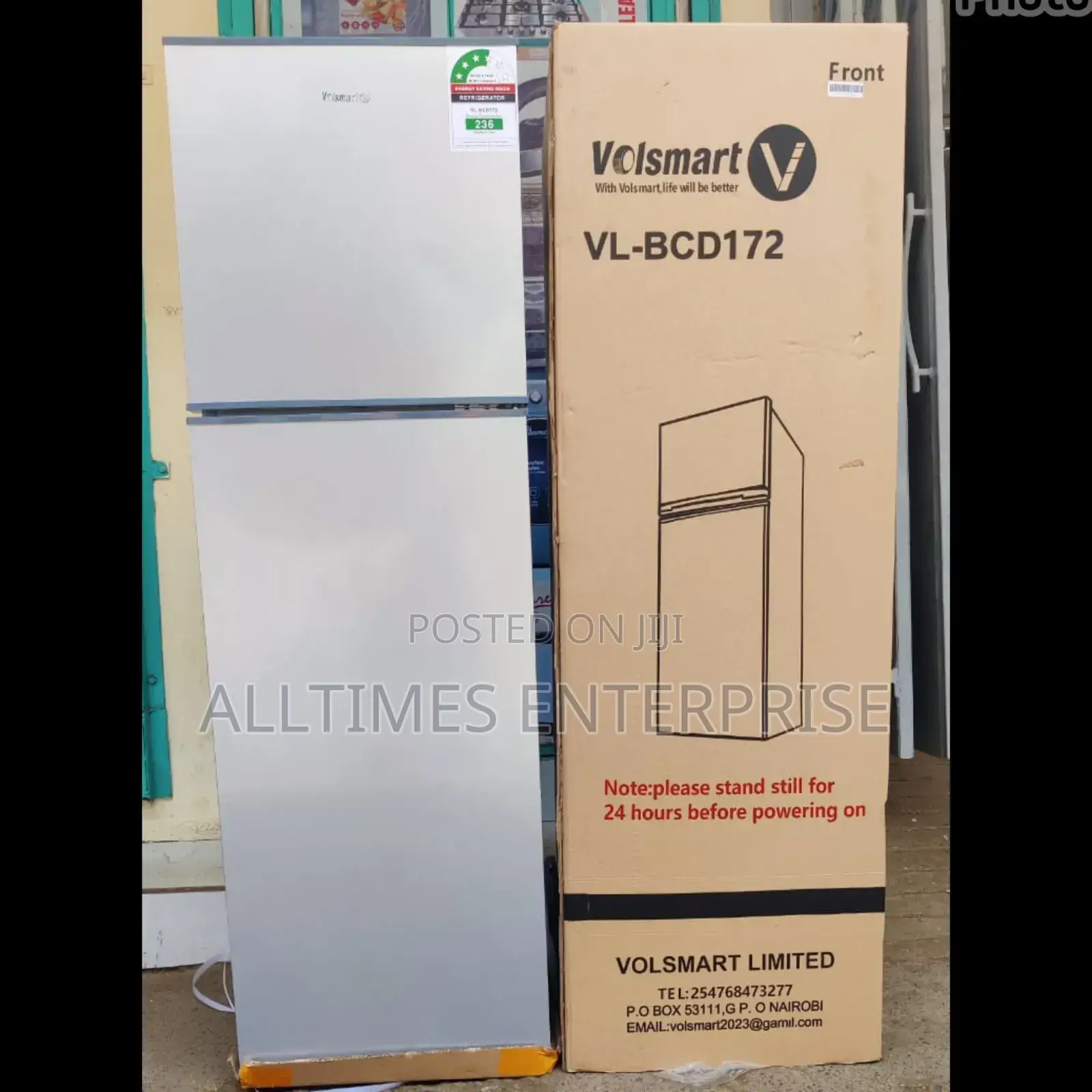 Volsmart 172litres Double Door Fridge