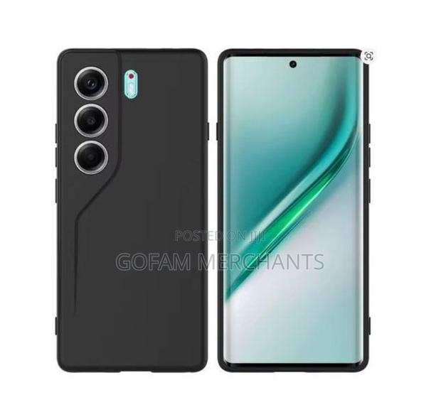 Tecno Camon 40 Pro Black Silicone Heavy Protection Phone Case/ Cover
