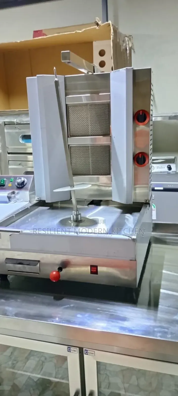 Commercial Stainless Steel Shawarma Machine 2 Burner