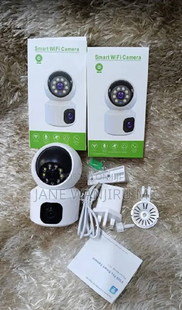 Indoor Security Camera 2 Lens - Auto Tracking, Night Vision
