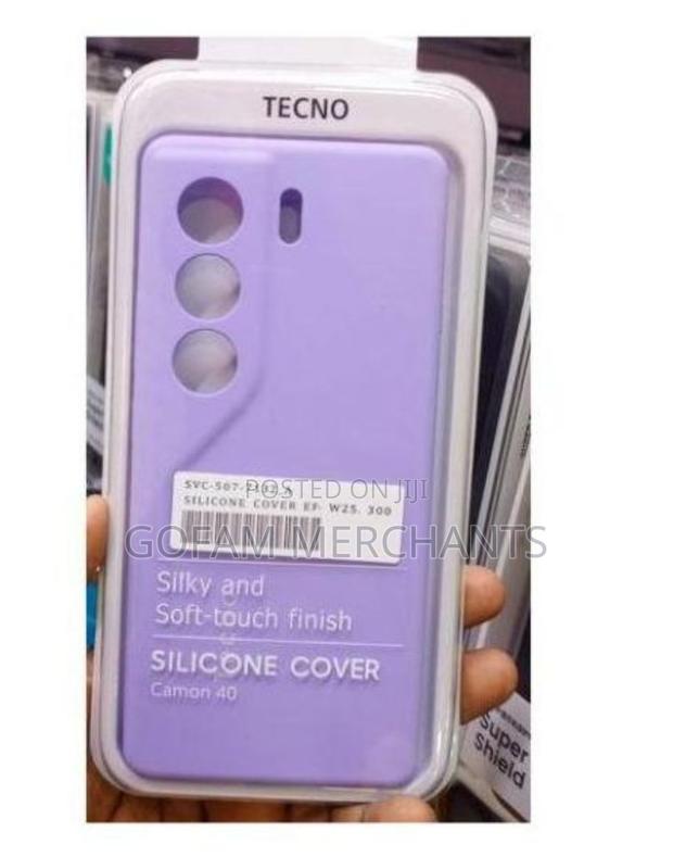 Silicone Back Cover for Tecno Camon 40 Pro – Purple - thumbnail 2