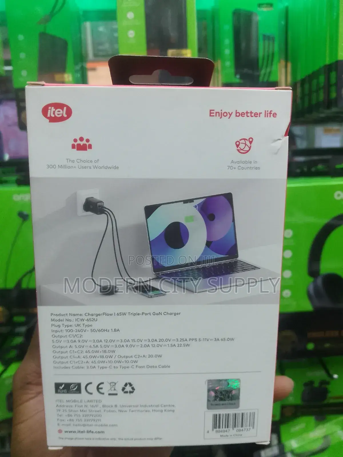 Itel 65w Charger