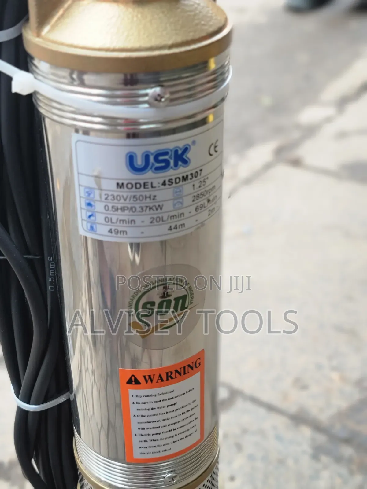 Usk Submersible Pump/ Water Pump 0.5hp