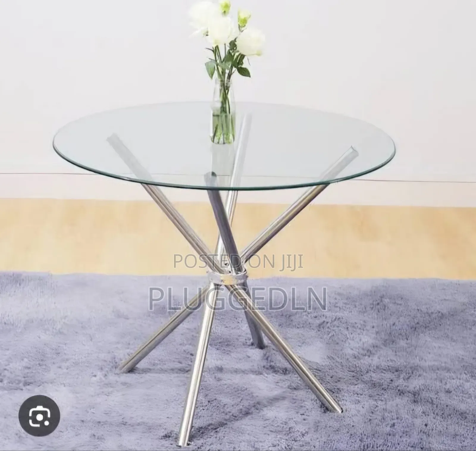 Glass Round Dining Table.