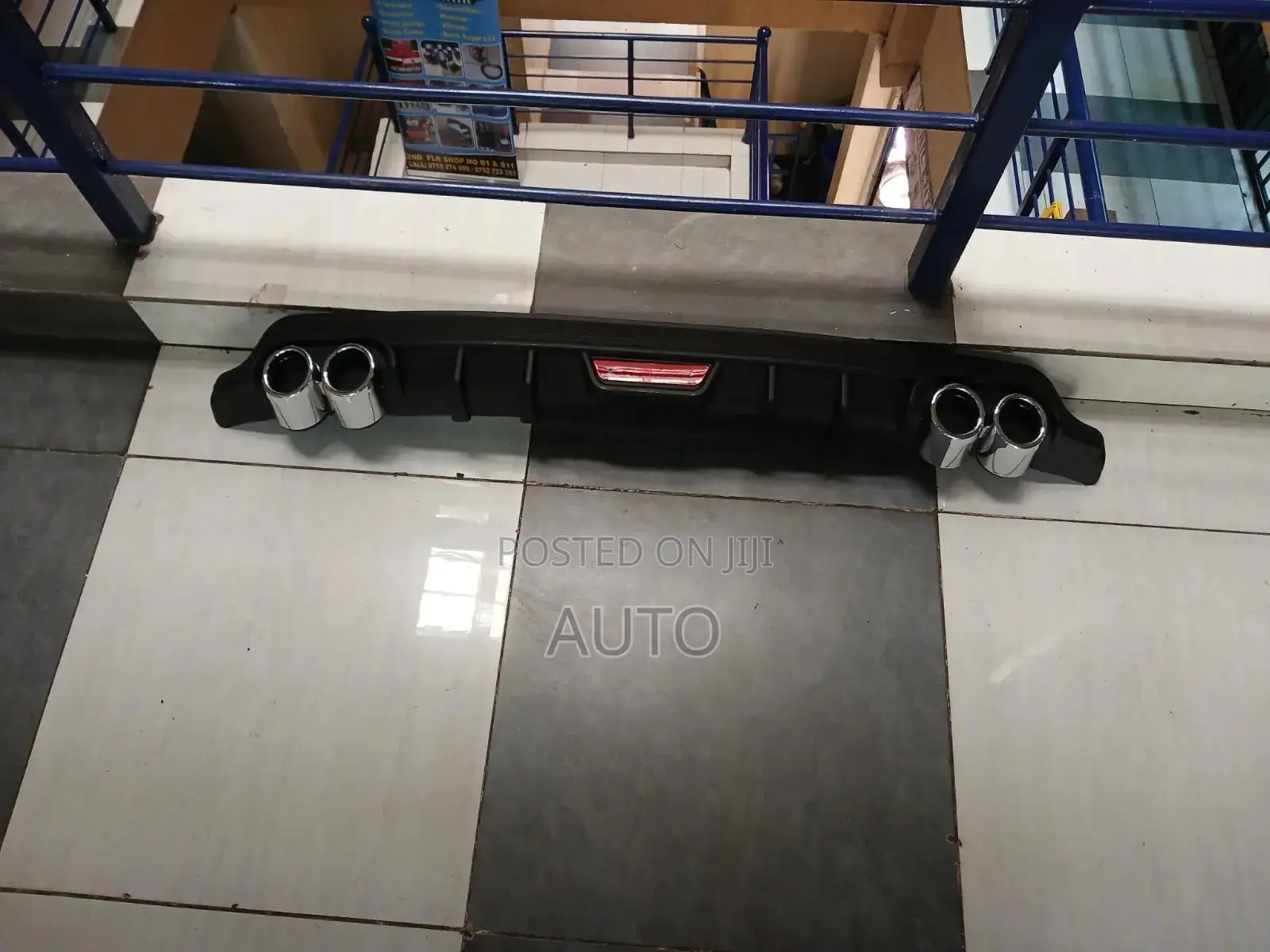 Universal Rear Diffuser 4 Exhaust + Led Brake Light – Sport Bumper Lip