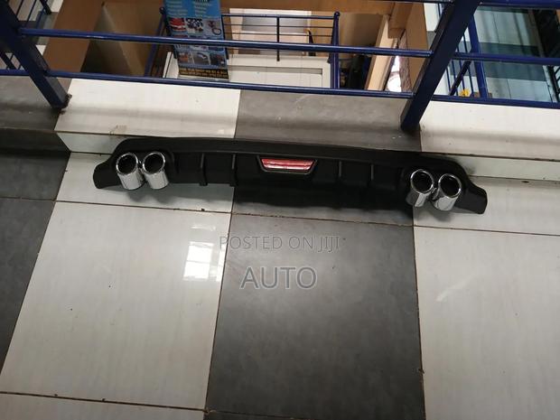 Universal Rear Diffuser 4 Exhaust + Led Brake Light – Sport Bumper Lip