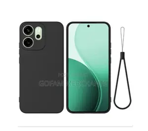 Soft Silicone Back Cover for Oppo Reno 14f – Black