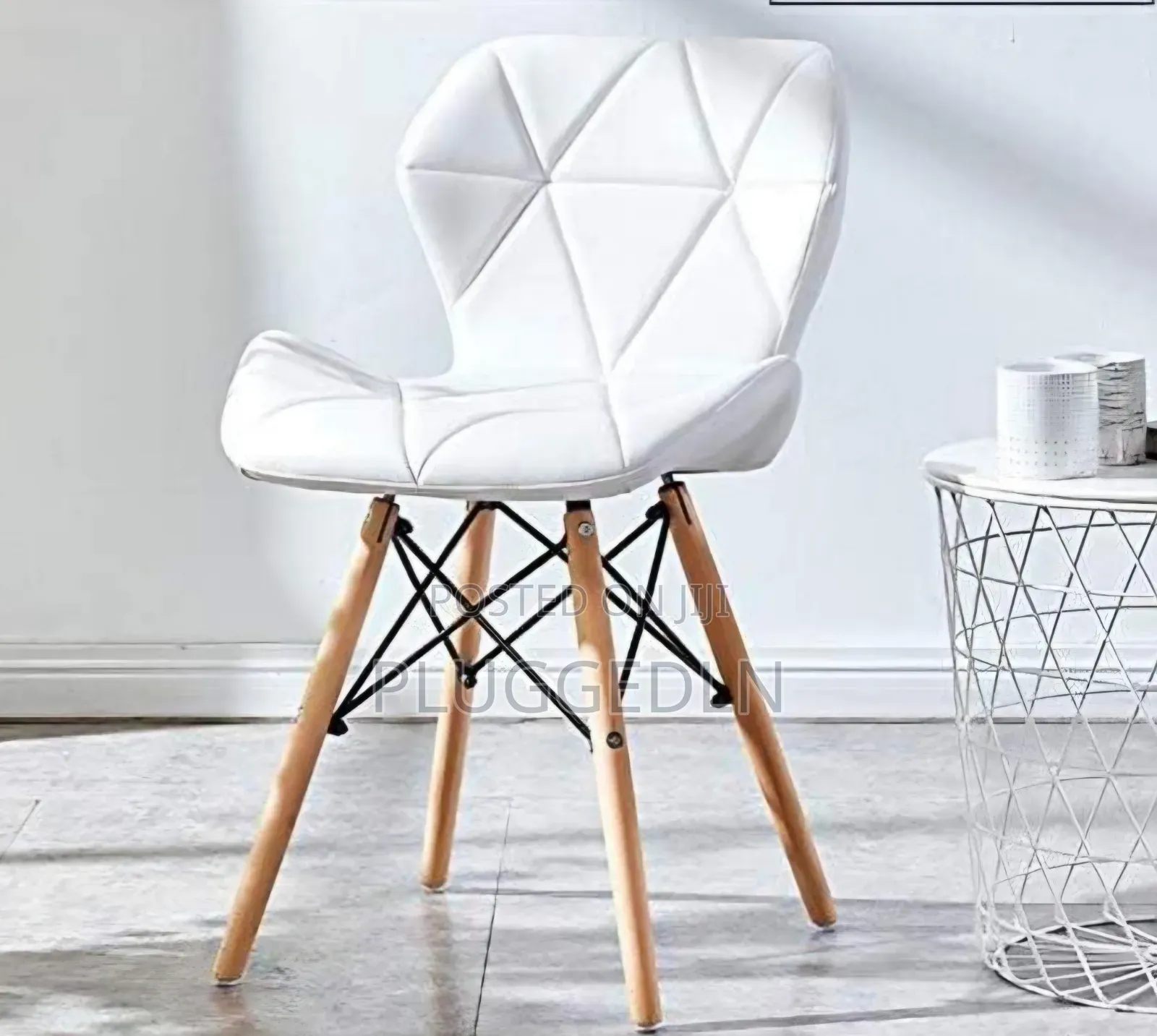 Eames Dining Chair With Padded Leather