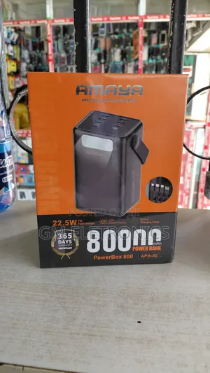 New Amaya Powerbox 800 80000mah, 22.5w Pd Fast Charging Power Bank