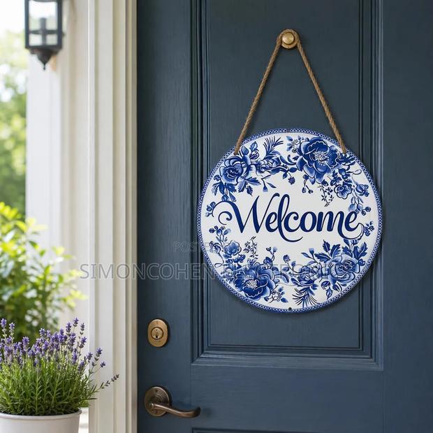 2d Flat Wooden Bathroom Hanging Decor Sign - thumbnail 3