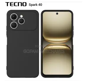 Tecno Spark 40 Black Soft Silicone Phone Case/Cover