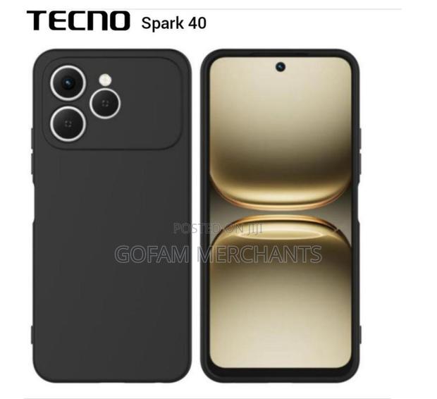 Tecno Spark 40 Black Soft Silicone Phone Case/Cover