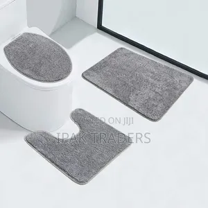 . Mm N 3 in 1 Toilet/Bathroom Mat Set
Colors: Gray
Size. 3pcs