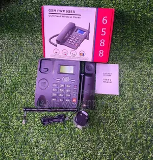 Desk Phone GSM 6588 - No Landline Needed, Sim Slot