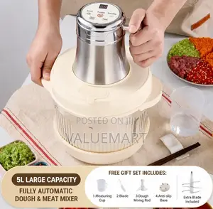 Electric Food Chopper, Meat Mincer Dough Mixer (3-in-1)