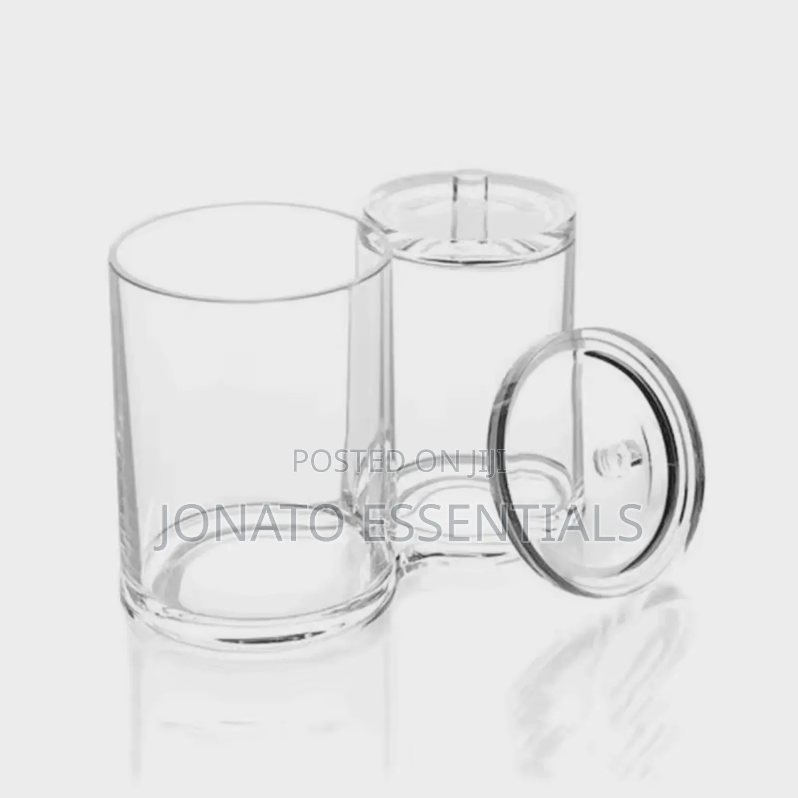2-in-1 Acrylic Makeup Organizer - Cotton Bud Pad Holder