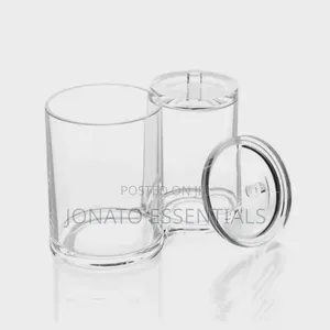 2-in-1 Acrylic Makeup Organizer - Cotton Bud Pad Holder