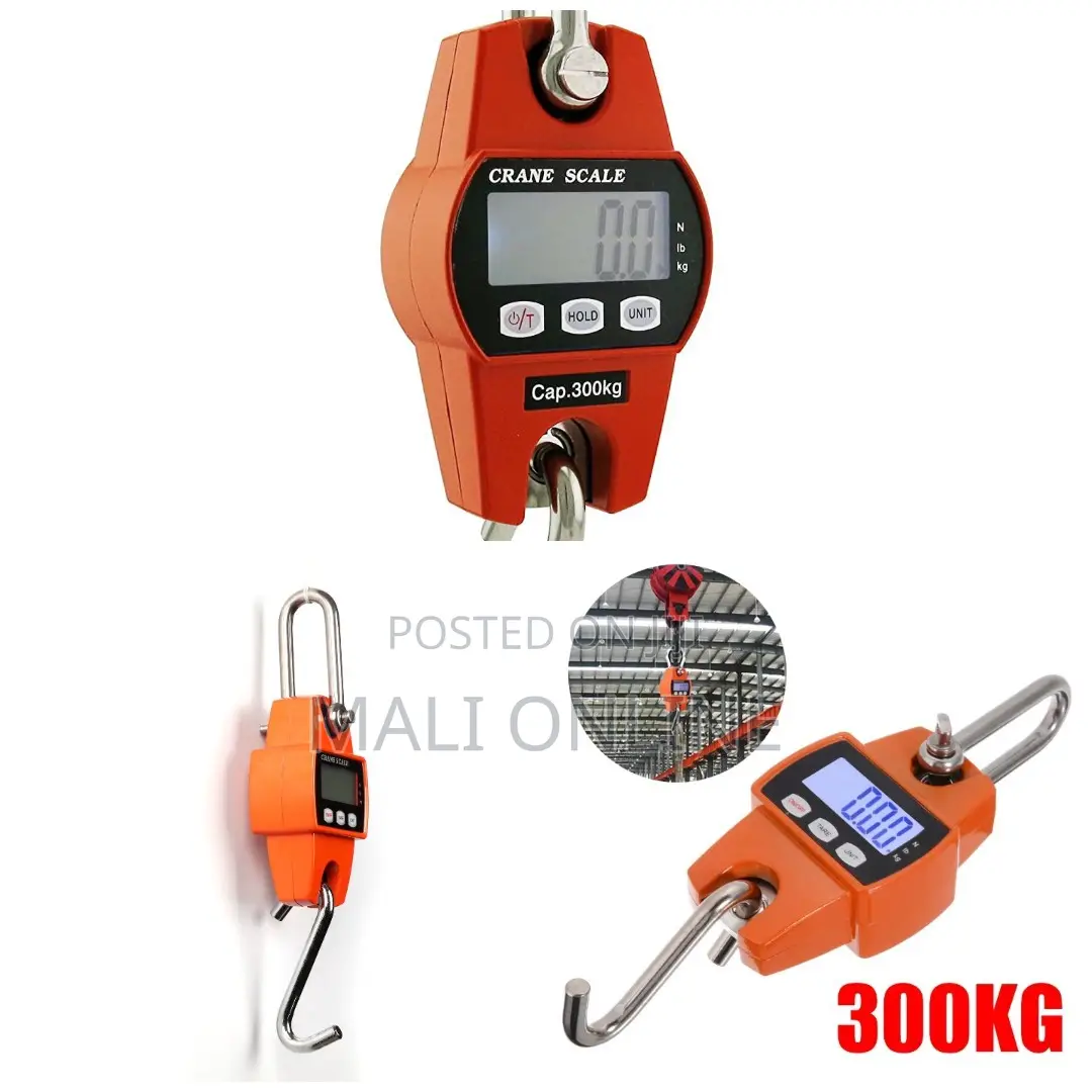 300kg Digital Hanging Crane Scale Portable Scale LCD Display 0.05kg