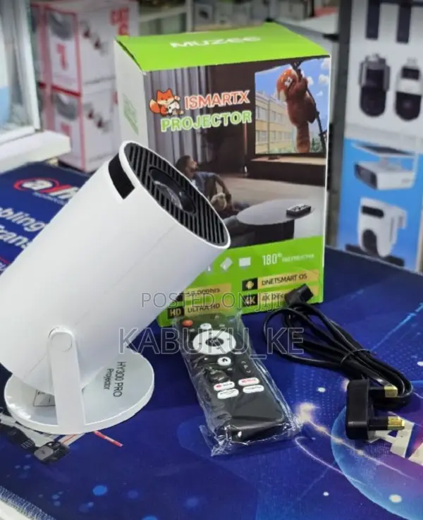 Portable Smart Projector Hy300 With Youtube and Netflix Wifi Enabled