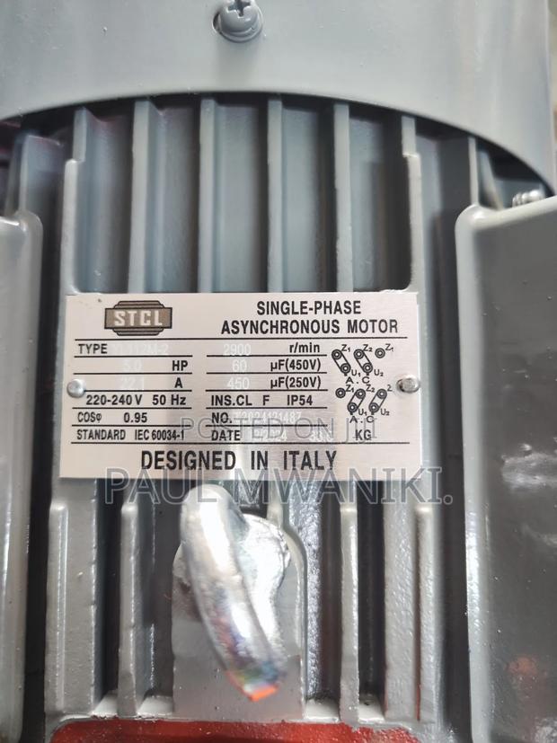 STCL Italy 5hp Single-Phase Electric Motor - High Speed (2800 Rpm) - thumbnail 5