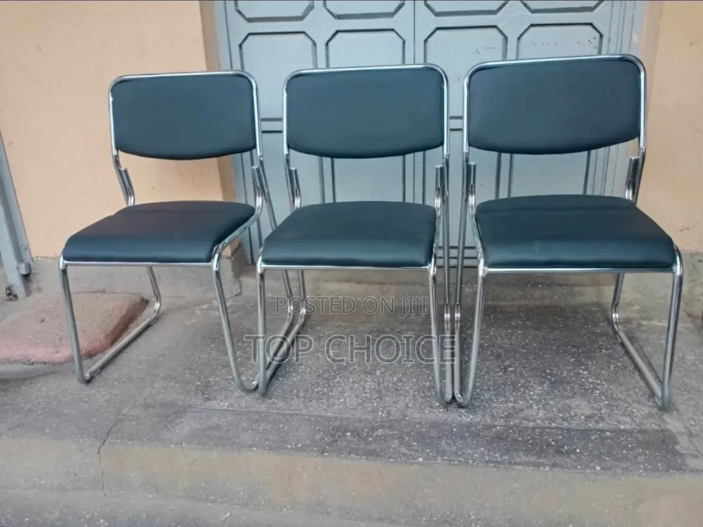 Caterina Chrome Visitors Chairs.