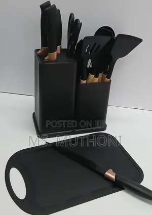 Food Grade Heat Resistance Silicone Spoon Set (+ Chopping Board )