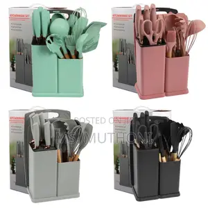 Food Grade Heat Resistance Silicone Spoon Set (+ Chopping Board )