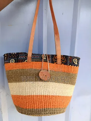 Aunthentic African Bags Kiondo With Ankara