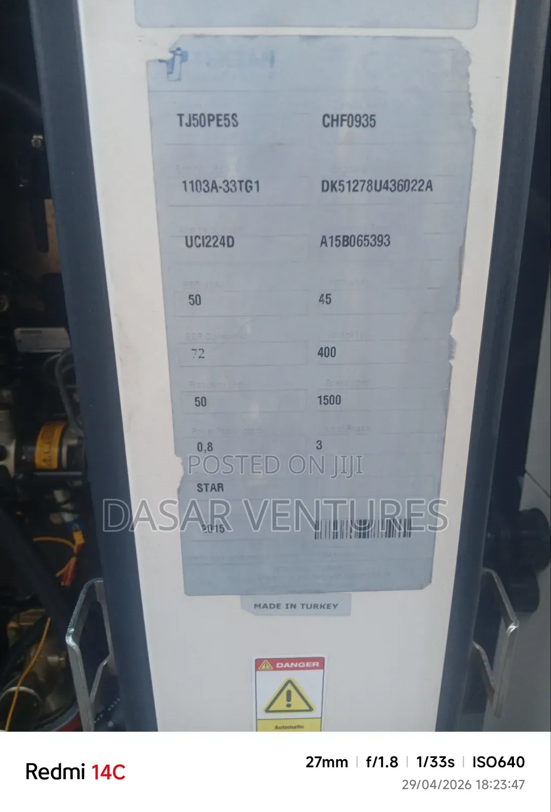 Power Generator 40kva Teksan Perkins