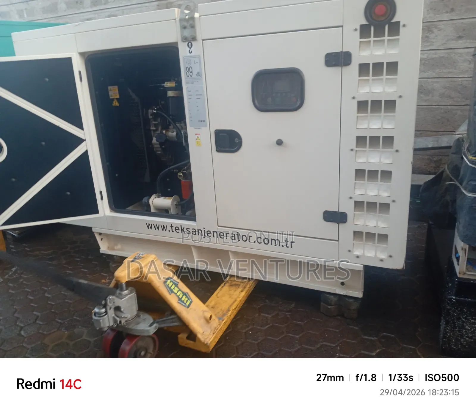 Generator Hire 50kva Perkins Engine