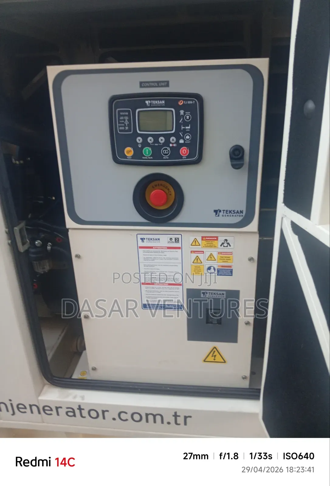 Generator Hire 50kva Perkins Engine