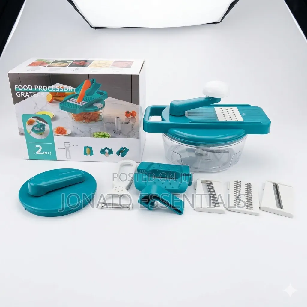 2-in-1 Manual Food Processor Mandoline Slicer Cutter