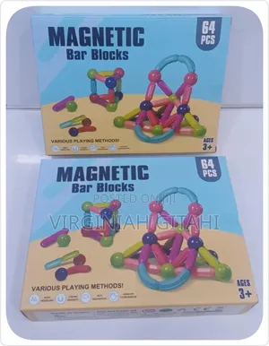 *64 Magnetic Sticks Magnetic Blocks