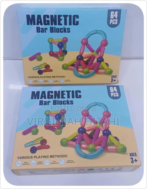 *64 Magnetic Sticks Magnetic Blocks