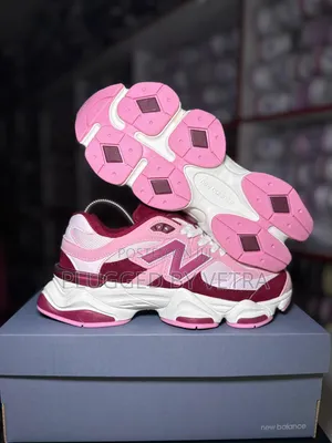 New Balance 9060 Fuchsia Pink and Maroon.