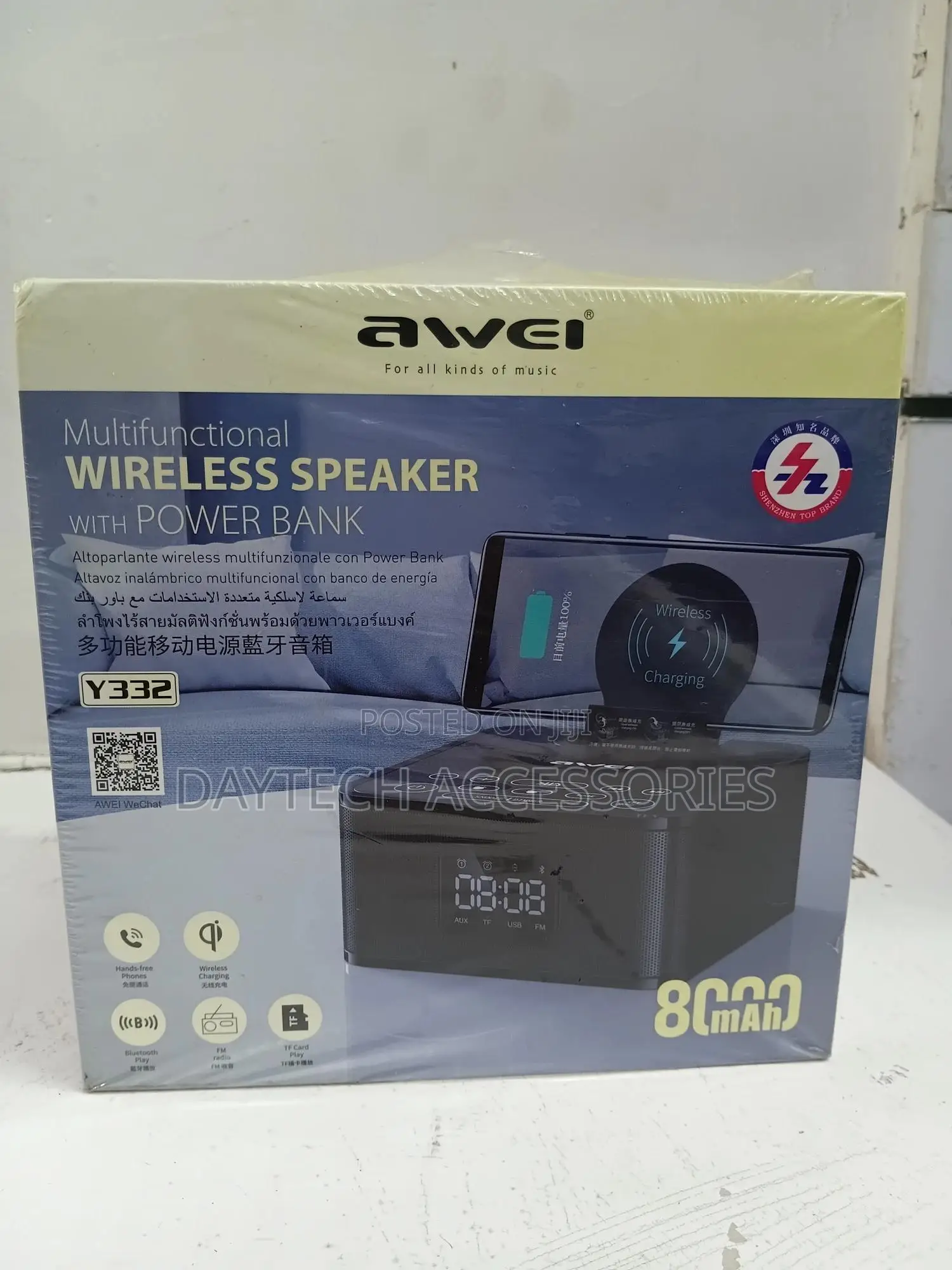 Awei Y332 Bluetooth Speaker 4 in 1 Multifunction Portable Speaker.