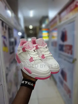 Air Jordan 4 Pink White Ash Colourway.