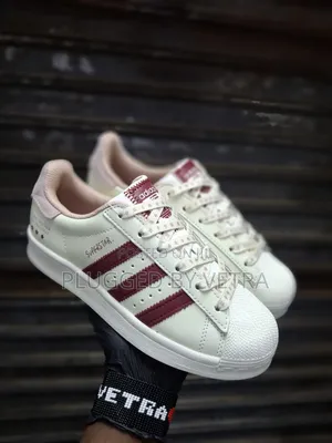 Adidas Superstar Crimsom Burgundy Stripes.