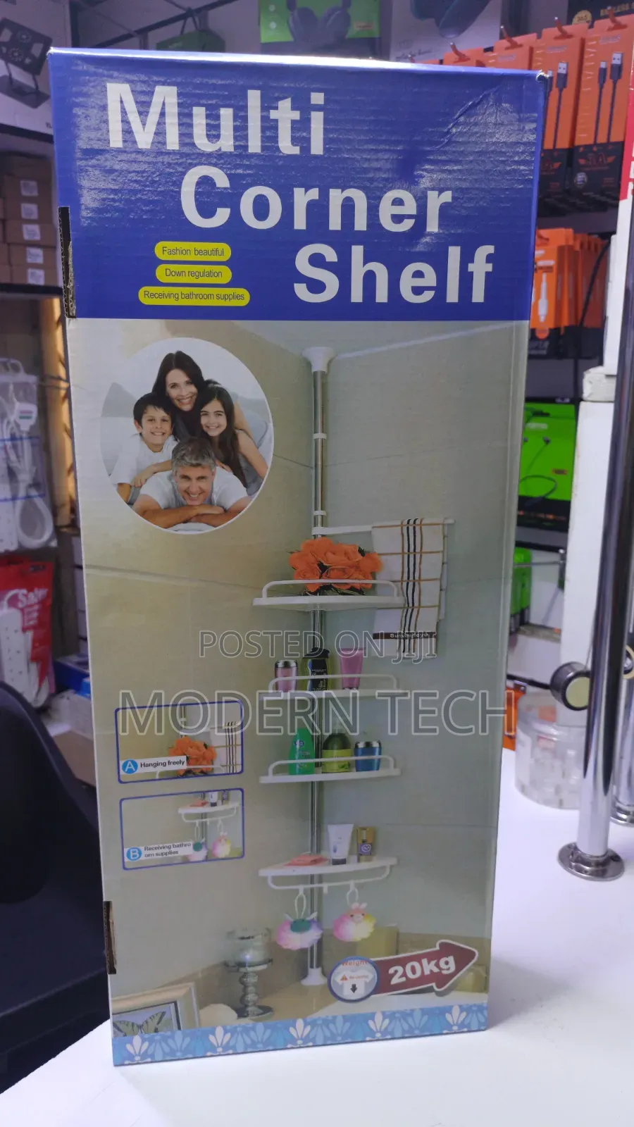 4 Tier Telescopic Multi-Corner Shelf Organiser