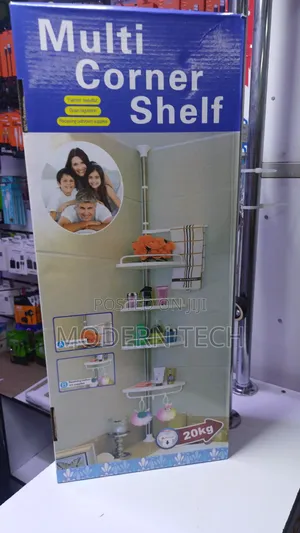4-Tier Adjustable Corner Shelf Organiser