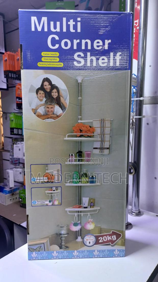 Adjustable Telescopic Corner Storage Rack for Bathroom Kitchen