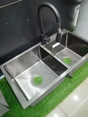 Heavy Duty Double Bowl Kitchen Sink (Black)