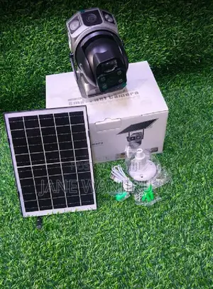 Solar Wifi Security Camera Dual Lens - Outdoor, Waterproof