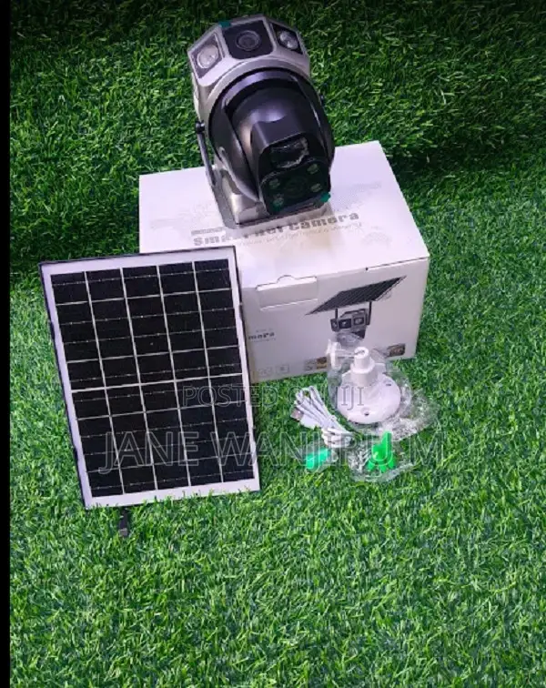 7. Solar Powered Security Camera 2 Lens -